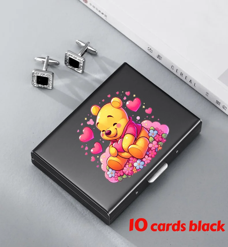 Winnie Anti-Scan RFID 10 kaarten Aluminium metalen creditcardhouder Slanke blokkerende portemonnee-etui Bescherming voor visitekaartjes