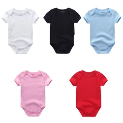 Kiddiezoom Four Seasons 1 PCS Solid Unisex Baby Boy Girl Bodysuits Soft 100%cotton Newborn Onesies Infant clothes