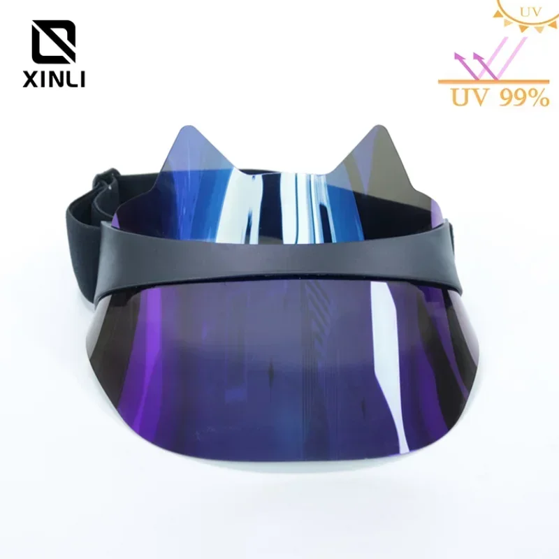 Sun Visor New Fashion Casual Cat Ear Shape Sun Protection Anti-UV Sun Hat for Outdoor Sport Hiking Cycling Fishing Cap Beach