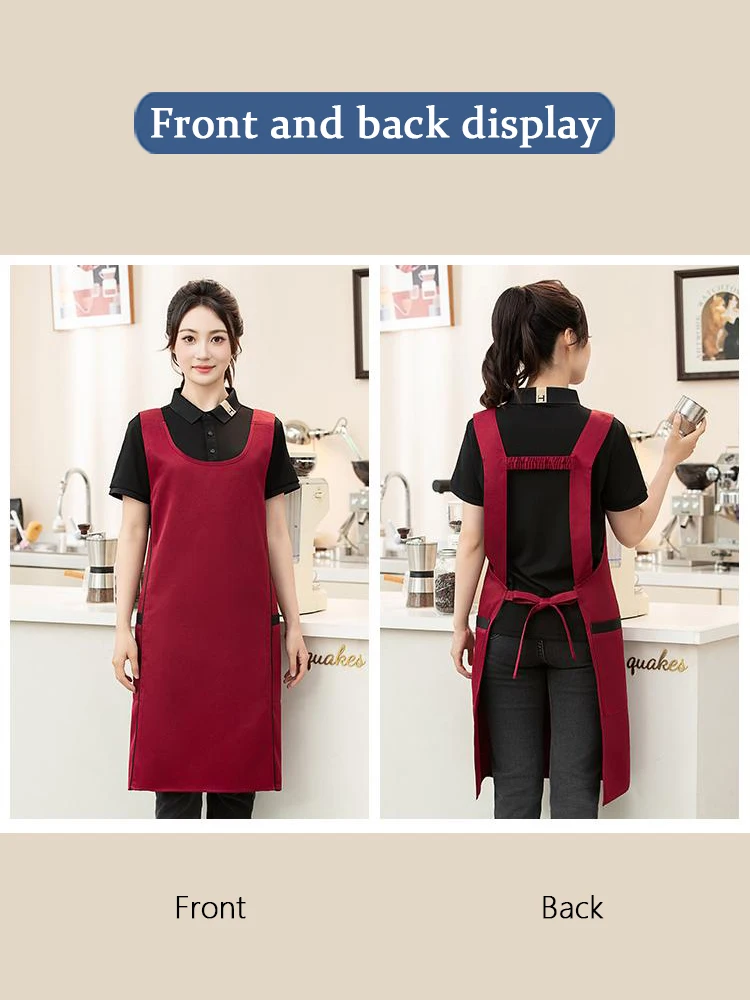 Sleek Waterproof Sleeveless Apron - Modern Stain-Resistant Smock for Home Kitchen & Professional Use Unisex Design for Work