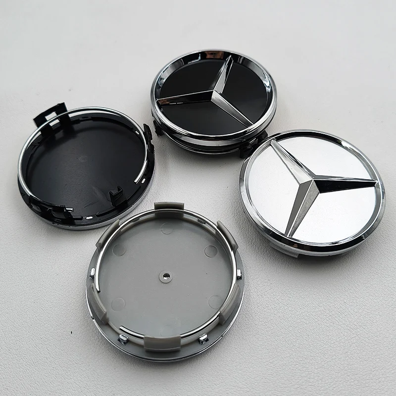 4pcs 60mm Car Rims Hub Cover Wheel Center Caps For Mercedes Benz A B C E S CLA CLS GLK ML GLA GLB V G GLC GLE Class Accessories