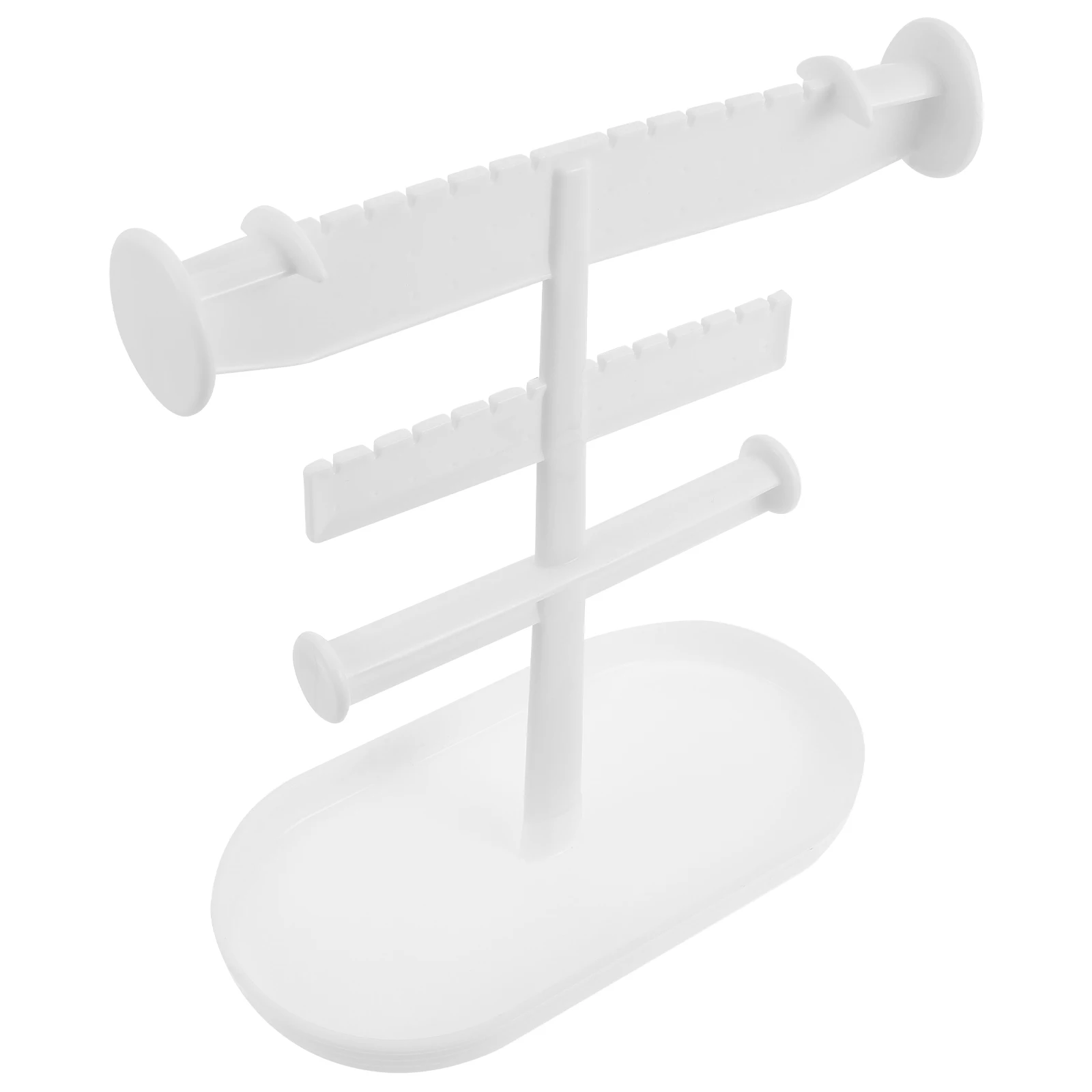 

1Pcs Jewelry Display Rack Three-Layer Plastic Earrings Storage Shelf Wear-Resistant Modern Design for Home Or Store Jewelry