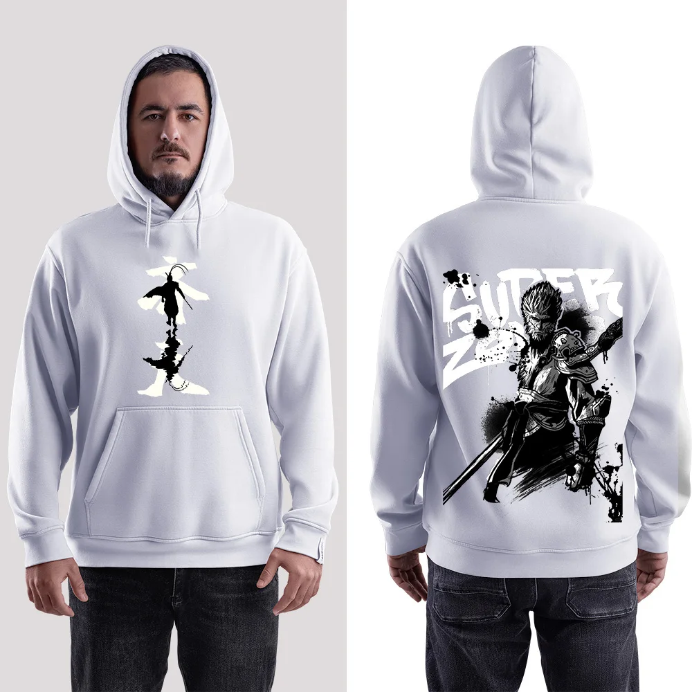 

Men's sports hoodie black myth Wukong series printed men's 2024 new trend fashion casual hoodie coat multi-color pullover