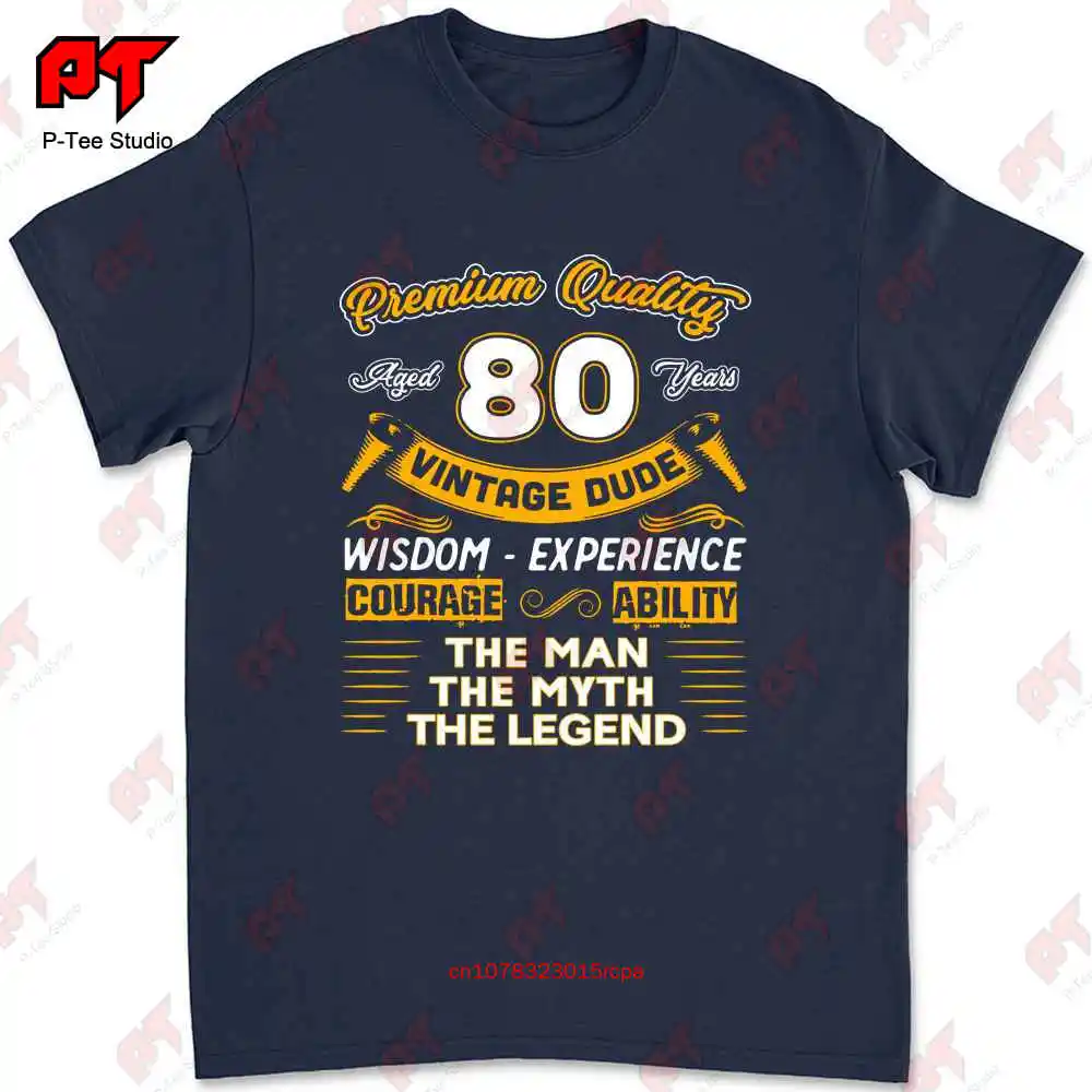 80Th Birthday Gifts Myth Legend 80 Years Old T-shirt 7MYN