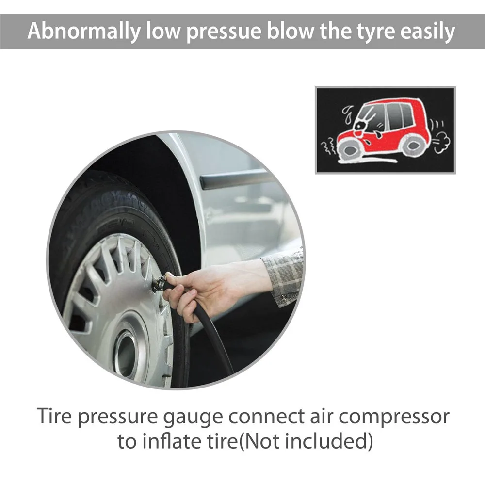 Gauge Backlight Vehicle Tester With 200 PSI LCD Digital Display Tire Pressure Gauge Tire Inflator image 6