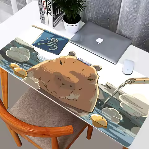 Capybara Mouse Pad Cartoon Lockedge Large Gaming Pad Computer Gamer Keyboard Mouse Mat Desk Mousepad for PC Desk Pad