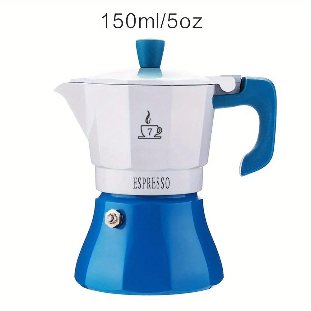 1Pc Italian Style Stovetop Espresso Maker Authentic Italian Coffee Maker for Rich Bold Espresso Easy to Use and Clean