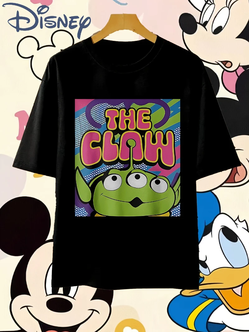 

Официальная футболка Disney Toy Story Alien, мужская хлопковая свободная футболка с подарком на день рождения Диснея, семейная дорожная рубашка Disney Park