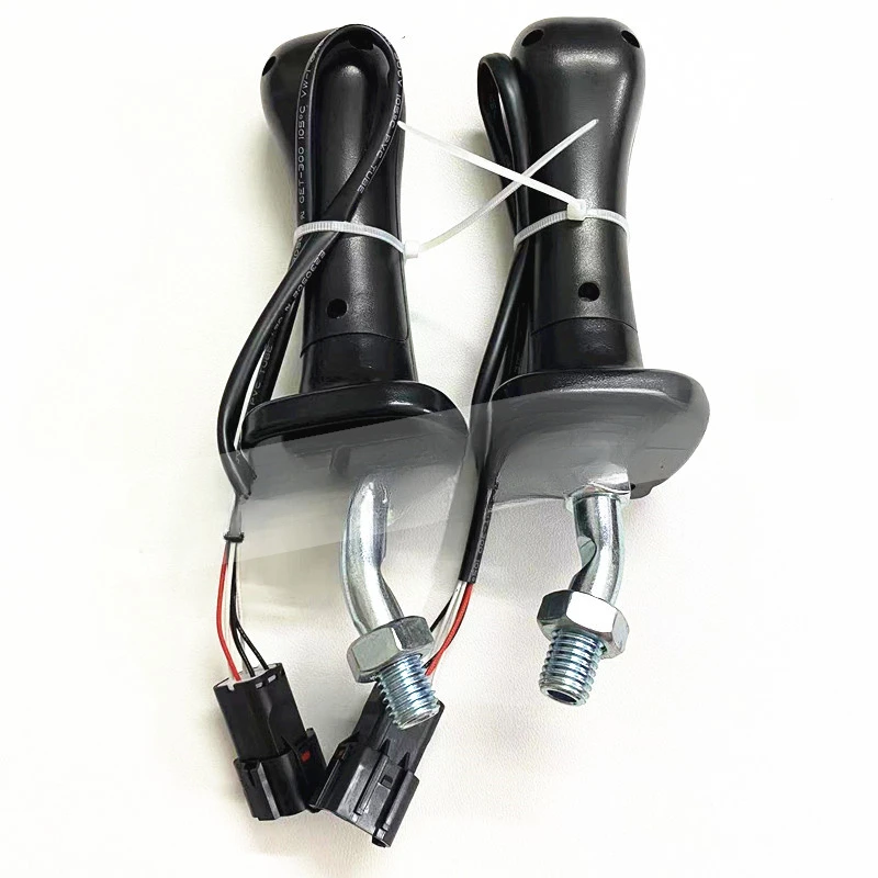 2Pcs Black Left & Right 3 Buttons Excavator Joystick Handle Fit DX150 215 225 300 370-9C