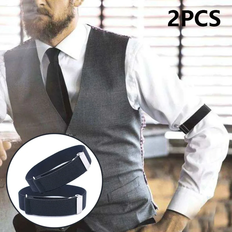 

Adjustable Elastic Armband Shirt Sleeve Holder for Women Men Fashion Arm Cuffs Bands Party Wedding Clothing Accessories 1 Pair