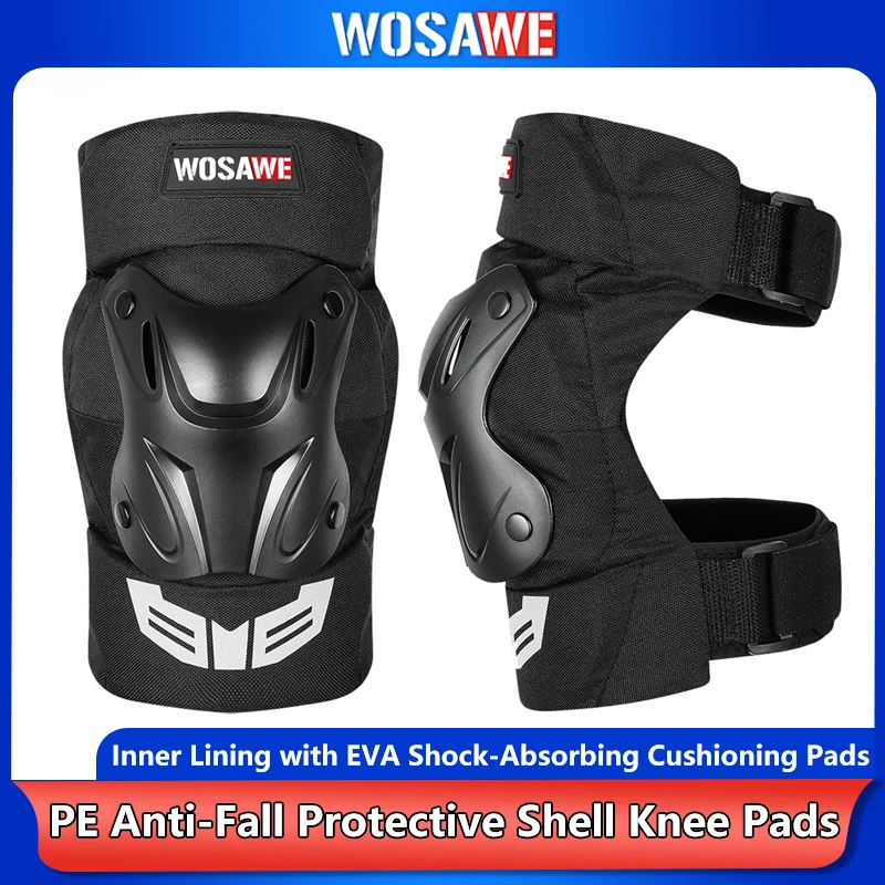 

WOSAWE Motorcycle Knee Pads Adult Hard Shell Adjustable Leg Guards Motocross Off Road Motorbike Riding Gear Knight Style
