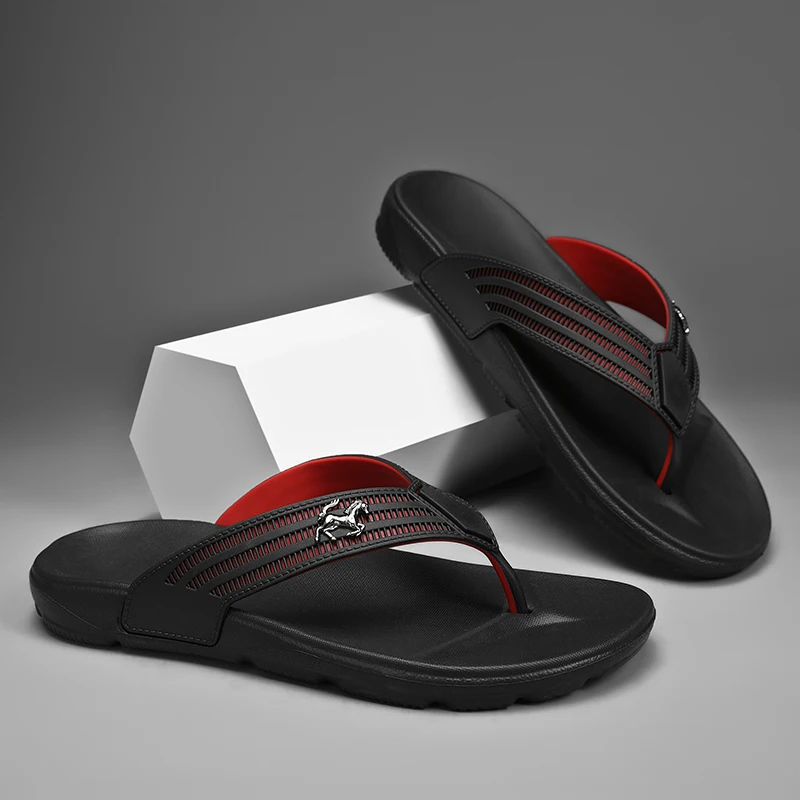 Hochwertige Marken mode Herren Flip-Flops Sommer Strand Flip-Flops Herren lässig atmungsaktive Strand Herren Flip-Flops im Freien