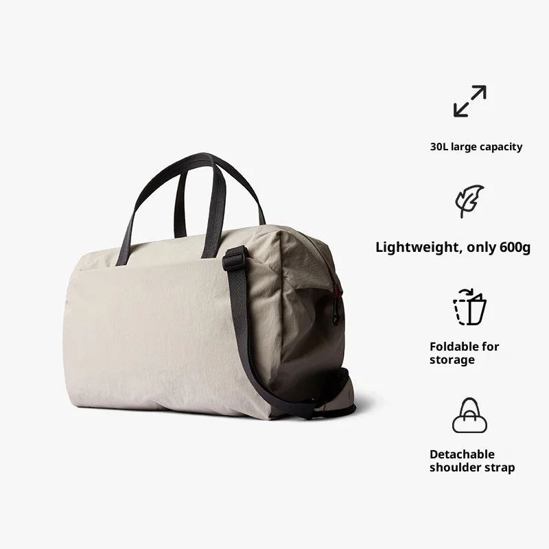 30L السفر القماش الخفيفة الوزن حقيبة اللياقة البدنية في الهواء الطلق حقيبة تسوق حقائب كروسبودي للرجال والنساء الرياضة تخزين الأمتعة حقيبة