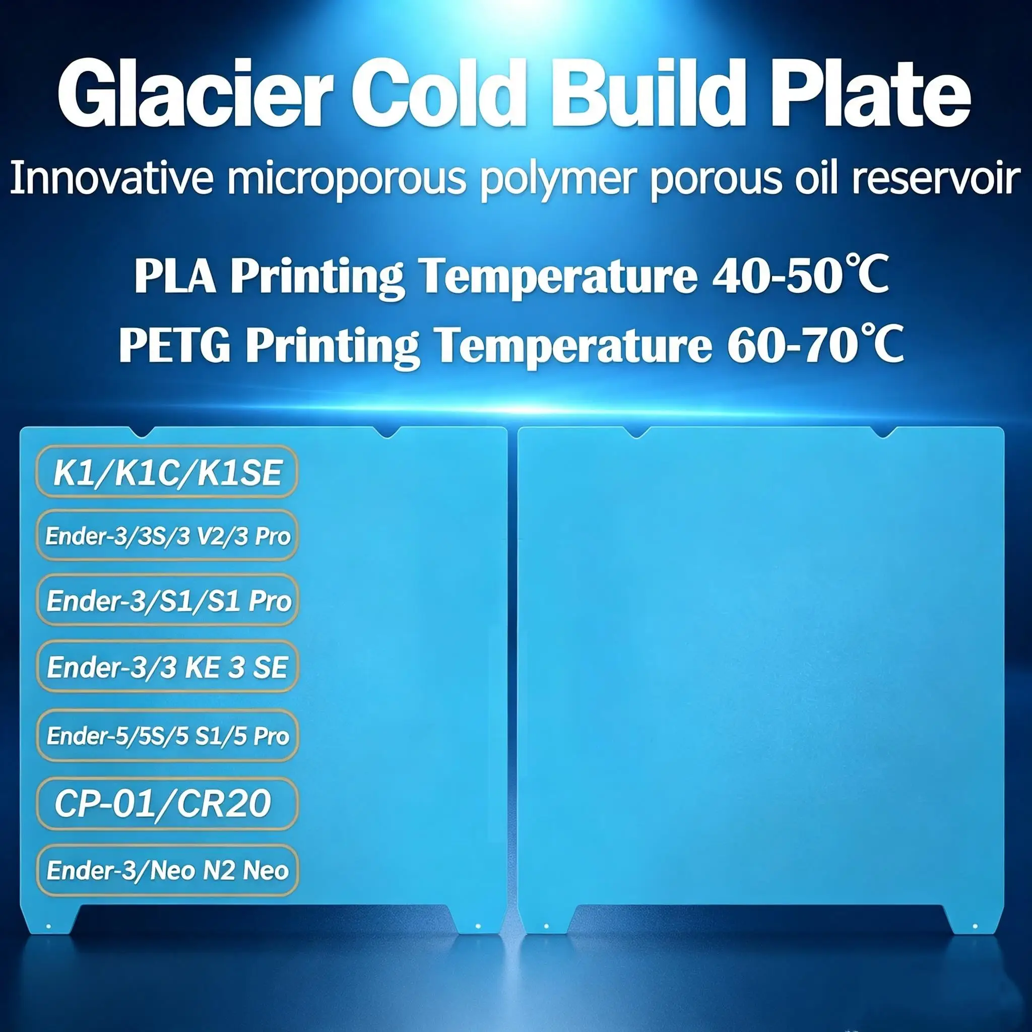 Cold Build Plate For Creality K1 K1C Build Plate Ender 3 V3 Ke K1 SE Ender 5 S1 Bed Fit PLA PETG Save Power Reduce Machine Load