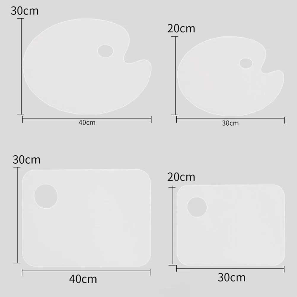 

Acrylic Transparent Painting Palette Oval Size 30x20cm Durable Watercolor Paint Mixing Tray Art Color Palette Painting Tray