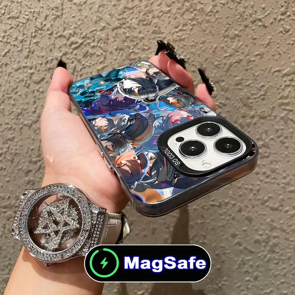 

Чехол для телефона Zenless Zone Zero ZhuYuan для iPhone 17, 16, 15, 14, 13, 12, 11 Air Pro Max Plus MagSafe, полупрозрачный цветной чехол