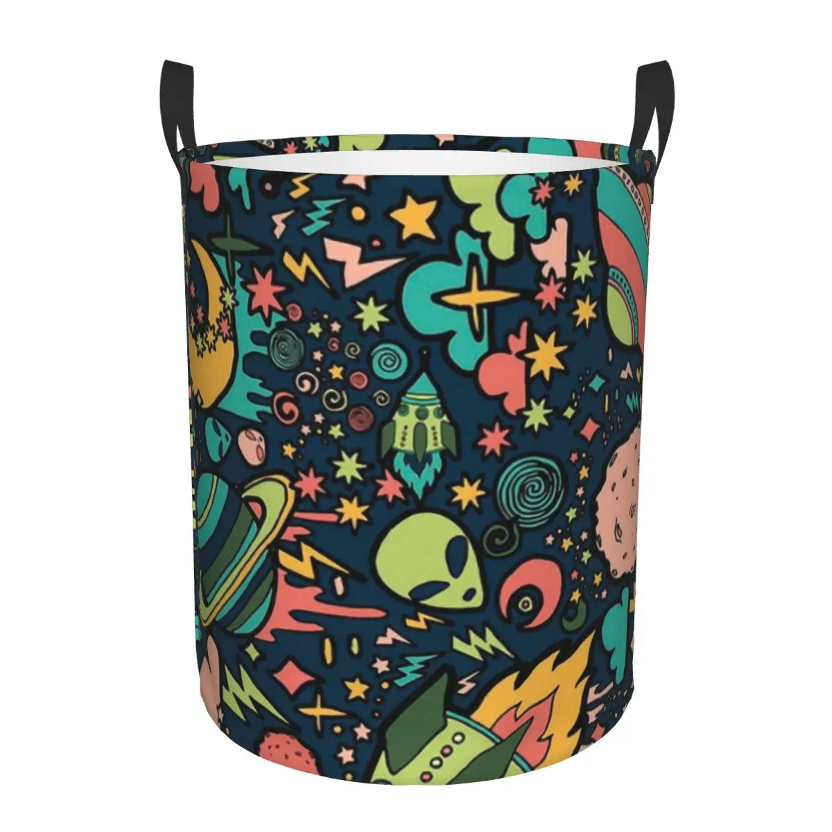 

Sci Fi UFO Space Alien Laundry Hamper Large Storage Basket Kids Nursery Toy Organizer