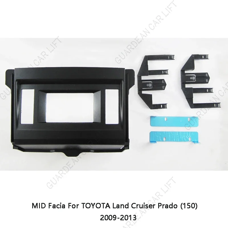 Car MID Facia For TOYOTA Land Cruiser Prado (150) 2009-2013 Fascia Panel Dash Kit Install Facia Console Cover Adapter Plate Trim