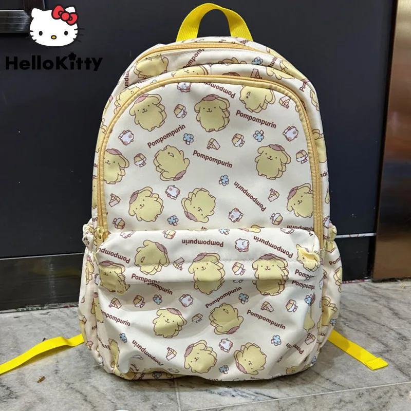 

Sanrio Cartoon Pom Pom Purin College Style Backpack Y2k Teenage Girl Japan Korean Style Schoolbag Women Fashion Shoulder Bags