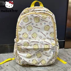 Sanrio Cartoon Pom Pom Purin College-Stil Rucksack Y2k Teenager-Mädchen Japan koreanischen Stil Schult asche Frauen Mode Umhängetaschen