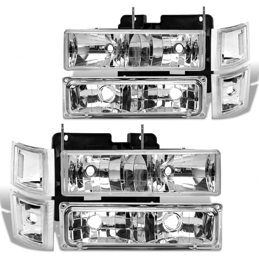 

Headlights Assembly compatible with1994-1998 Chevy C/K Series C1500 C2500 C3500 K1500 K2500 K3500 Silverado Suburban Tahoe Halog