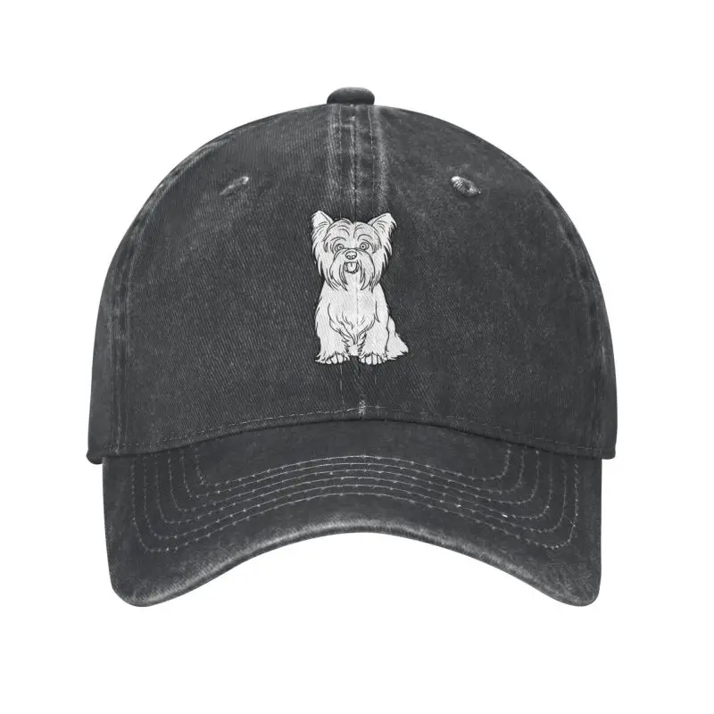 Gorra de béisbol de algodón para hombre y mujer, gorro de béisbol con diseño de perro Yorkshire Terrier, ajustable, personalizado, estilo escocés West Highland, cachorro, mascota, papá, Verano