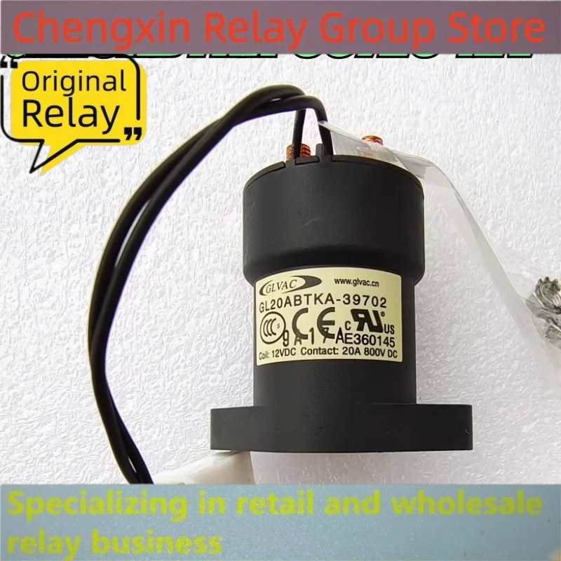 （secondhand）1pcs/lot 100% original genuine relay:GLVAC GL20ABTKA-39720 12V 800VDC 20A High-voltage DC contactor relay