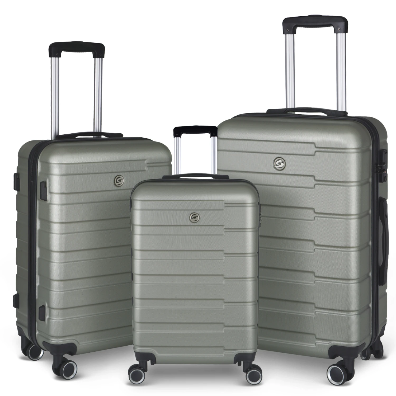 Luggage Suitcase 3 Piece Sets Hardside Carry-on luggage with Spinner Wheels 20