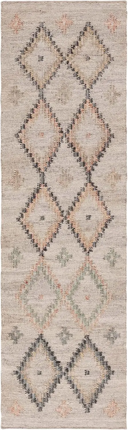 

Safavieh Kilim Collection Runner Rug - 2'3"" X 7', Beige & Gold, Handmade Moroccan Boho Jute & Cotton, Ideal For High Traffic