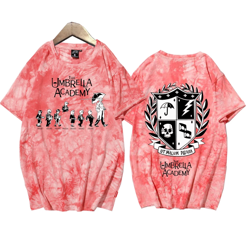 The Umbrella Academy Tie Dye Shirts Unisex Round Neck Short Sleeve Tee Fans Gift
