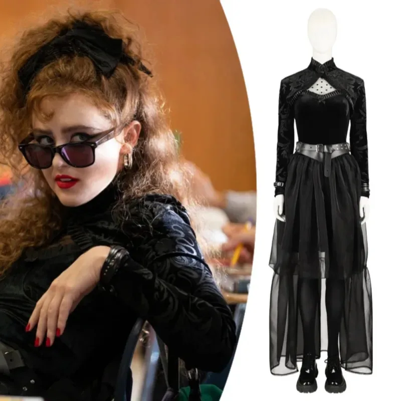 

Маскировка Туманная Лиза Франкенштейн Косплей Костюм Черное Платье Шаль Пояс Полный Комплект и Индивидуальные Части продаются sk;m1