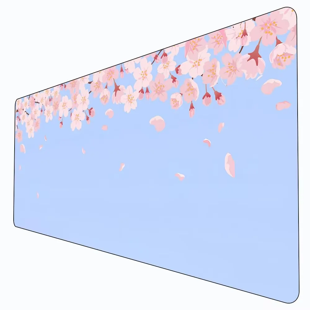 

Blue Cherry Blossoms Mousepad Home Computer Table Large Pc Mouse Pad Art Sakura Keyboard Mause Rug Desk Mat Offices Accessories
