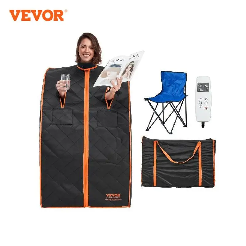 

VEVOR Sauna Blanket for Detoxification, Portable Far Infrared Sauna Tent 104 - 167℉, 1-60 Minutes Timer for Home Spa Indoor