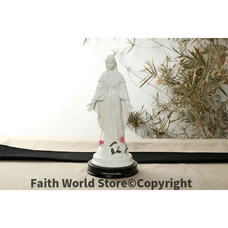 High grade --34 CM TALL TOP art Christianism Madonna Home Decor Decoration Religious Virgin Mary ceramics Decoration statue