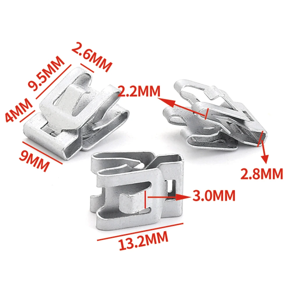 10 Pieces Car Console-Instrument Panel Dash Dashboard Trim Metal Retainer Clips For Car Universal
