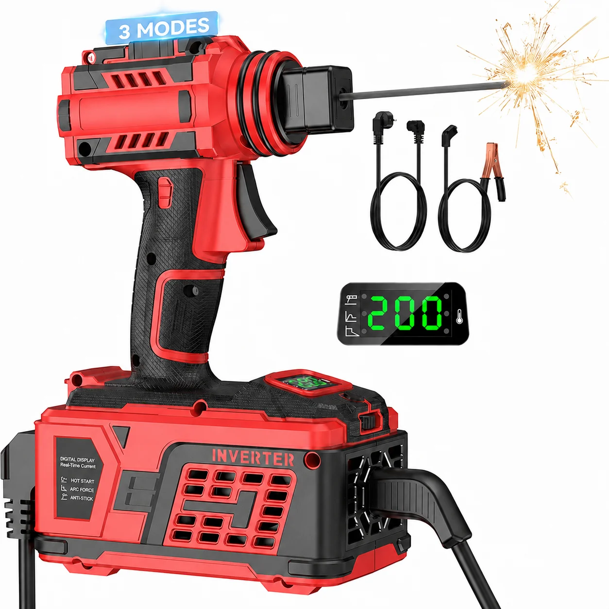 Portable Handheld Welding Machine 220v 110V IGBT Inverter Handheld Welder, 20-120A Portable ARC Welder Hot Start & Anti-Stick
