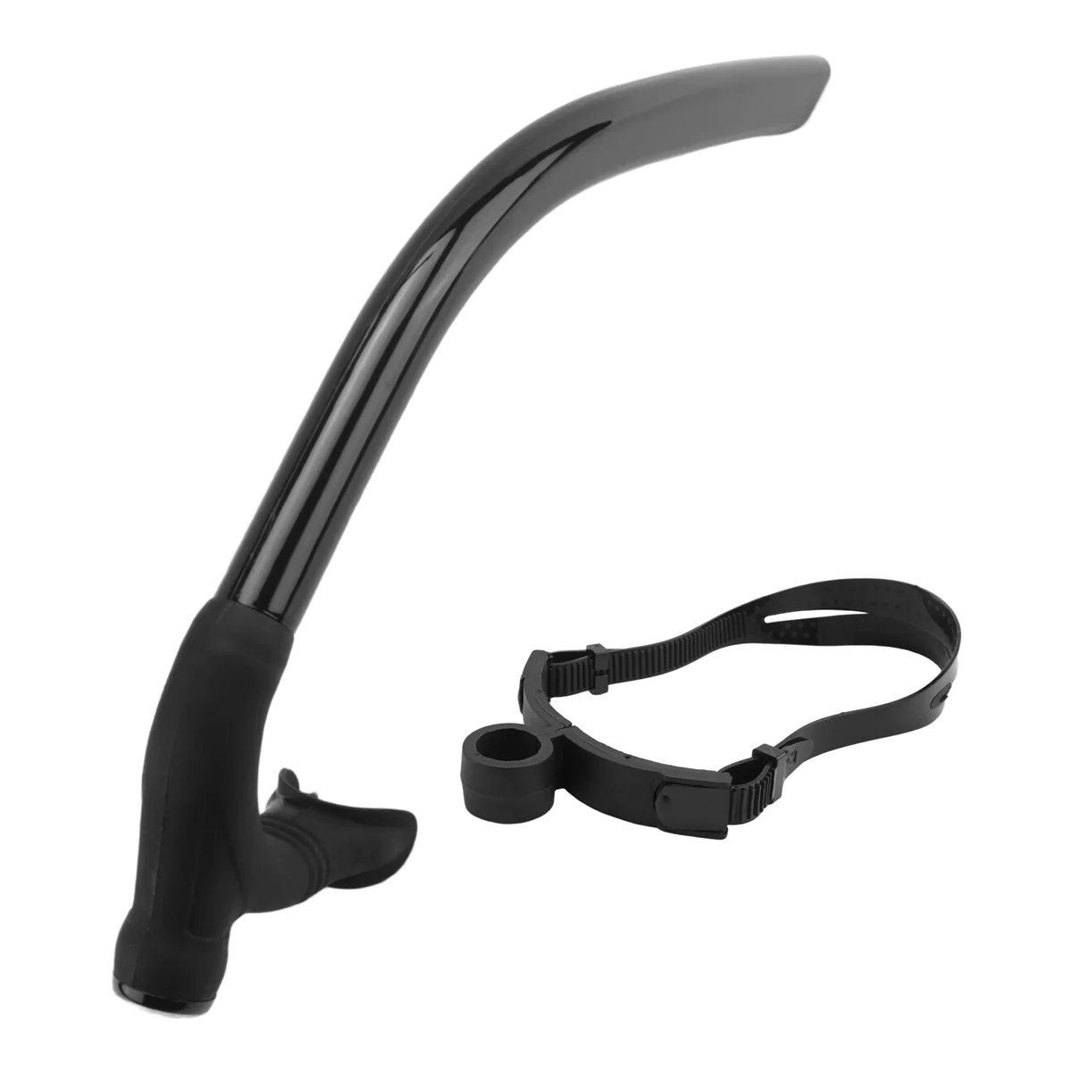 SMIEA سيليكون السباحة الجبهة التنفس أنبوب الغوص التدريب الكبار غص أنبوب الغوص السباحة معدات غطس، أسود