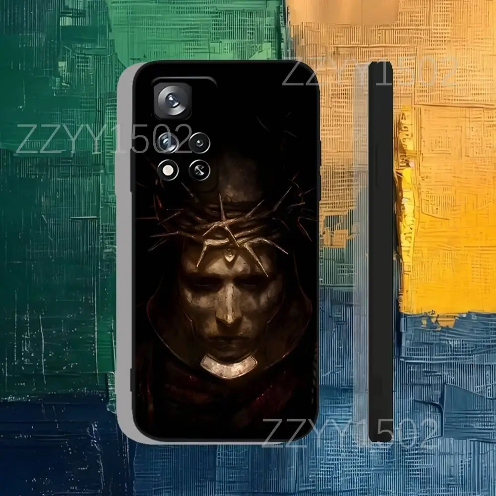 حافظة هاتف Game B-Blasphemous Panitent لهاتف سامسونج S25، S24، Ultra، S20، S30، Plus، S22، S23، Ultra، Plus، 5G سيليكون أسود ناعم