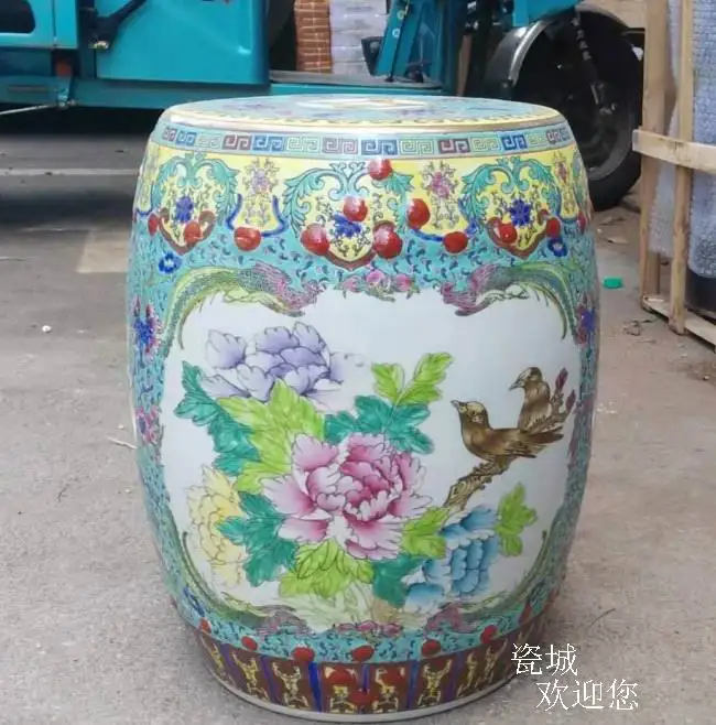 Ancient HAND MADE Stool For Dressing Table Stool Chinese Porcelain Garden Stool Ceramic jingdezhen glazed garden stools