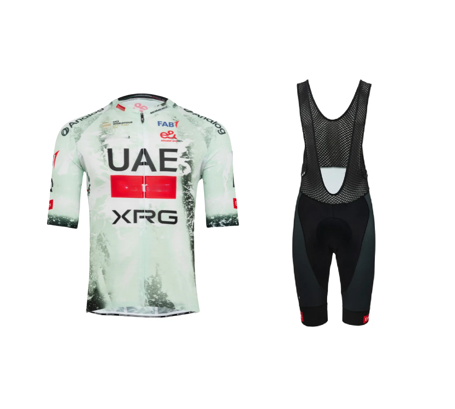 

LASER CUT 2025 UAE XRG Team TDF SHORT SLEEVE CYCLING JERSEY SUMMER CYCLING WEAR ROPA CICLISMO+BIB SHORTS