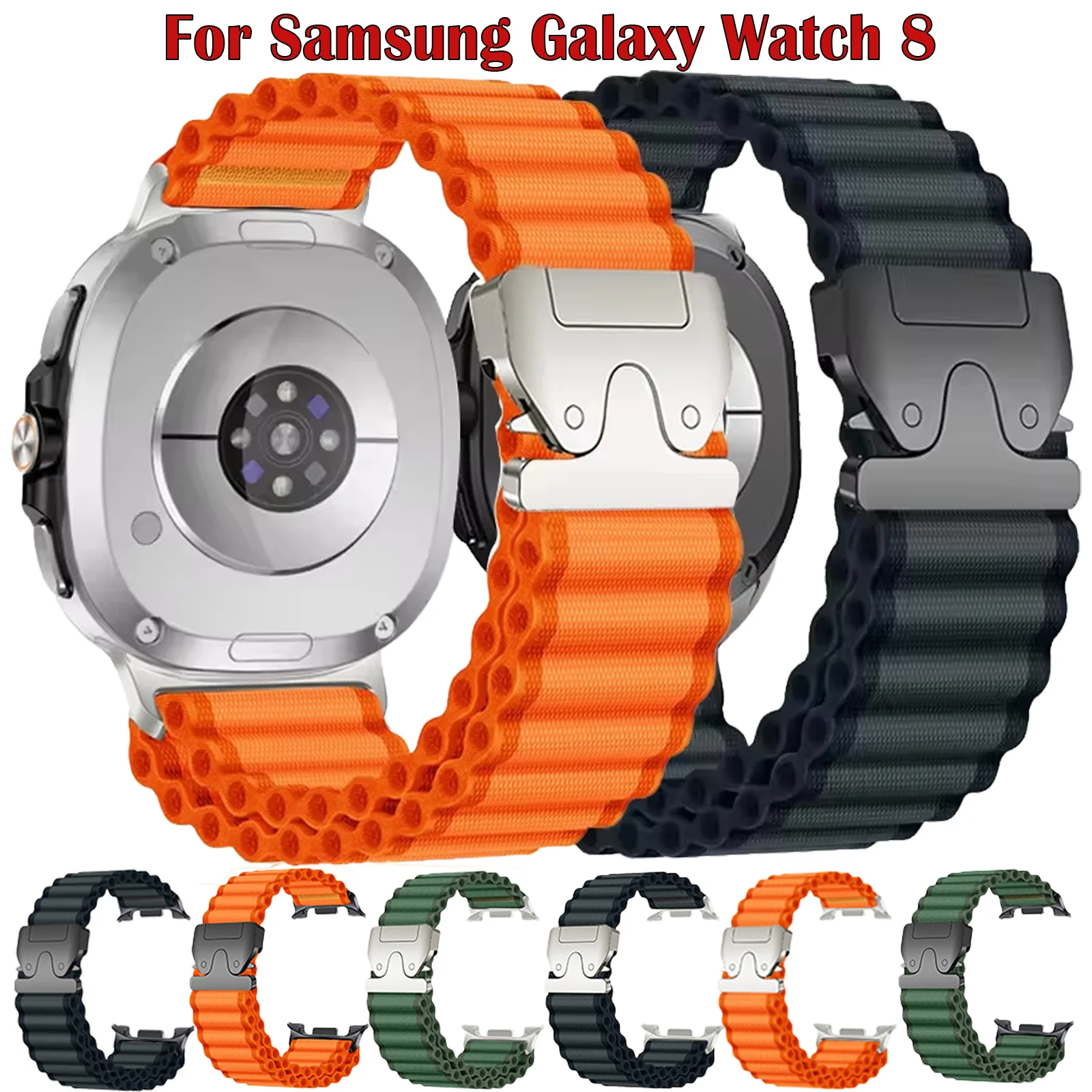 Nylonarmband für Samsung Galaxy Watch 8 40 mm 44 mm Parachute Trail Loop Armband Galaxy Watch 8 Classic 46 mm Armbandzubehör