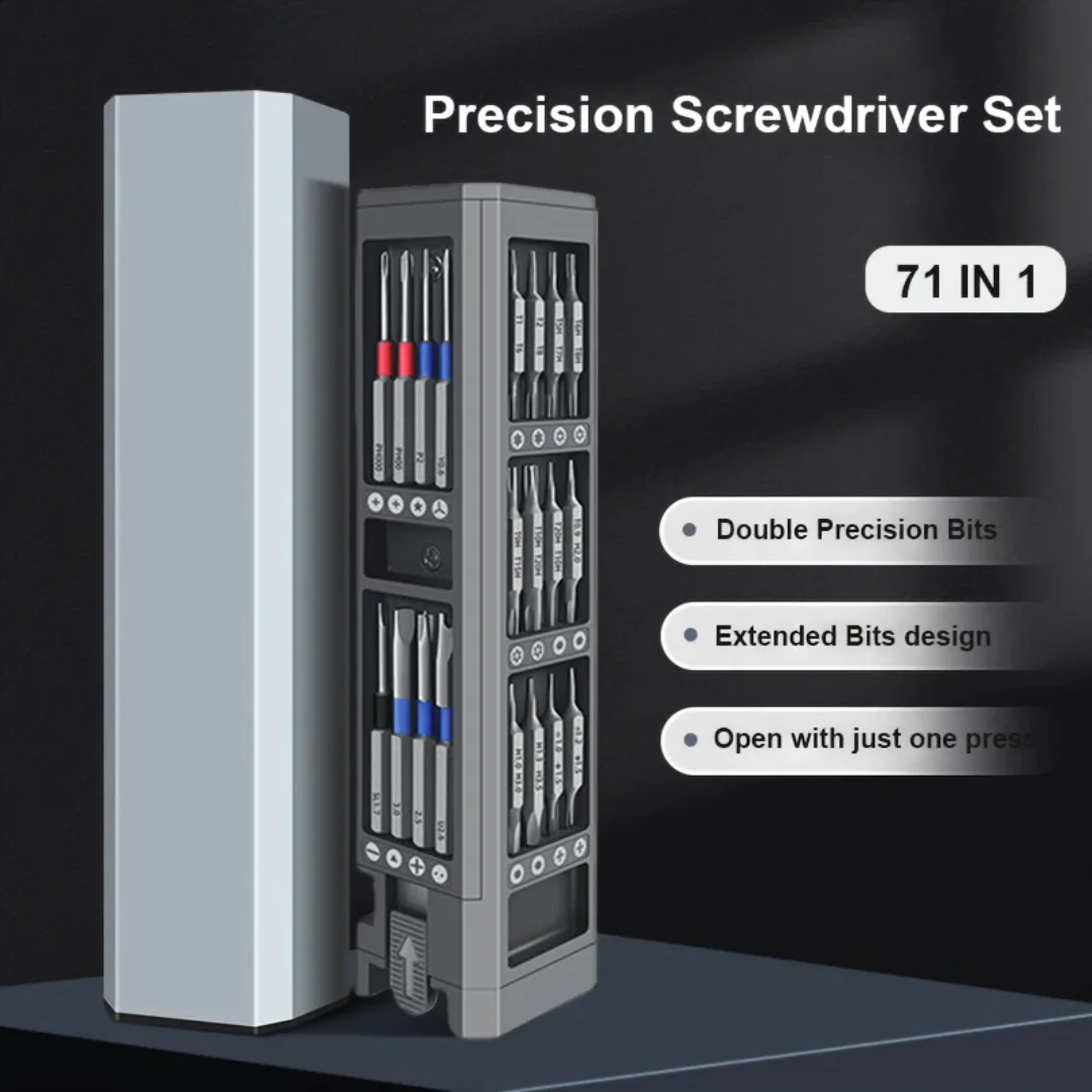 

71 in 1 Screwdriver Set Precision Magnetic Screw Driver Bit Professional Multi-Function Repair Tool for IPhone Xiaomi Watch PC