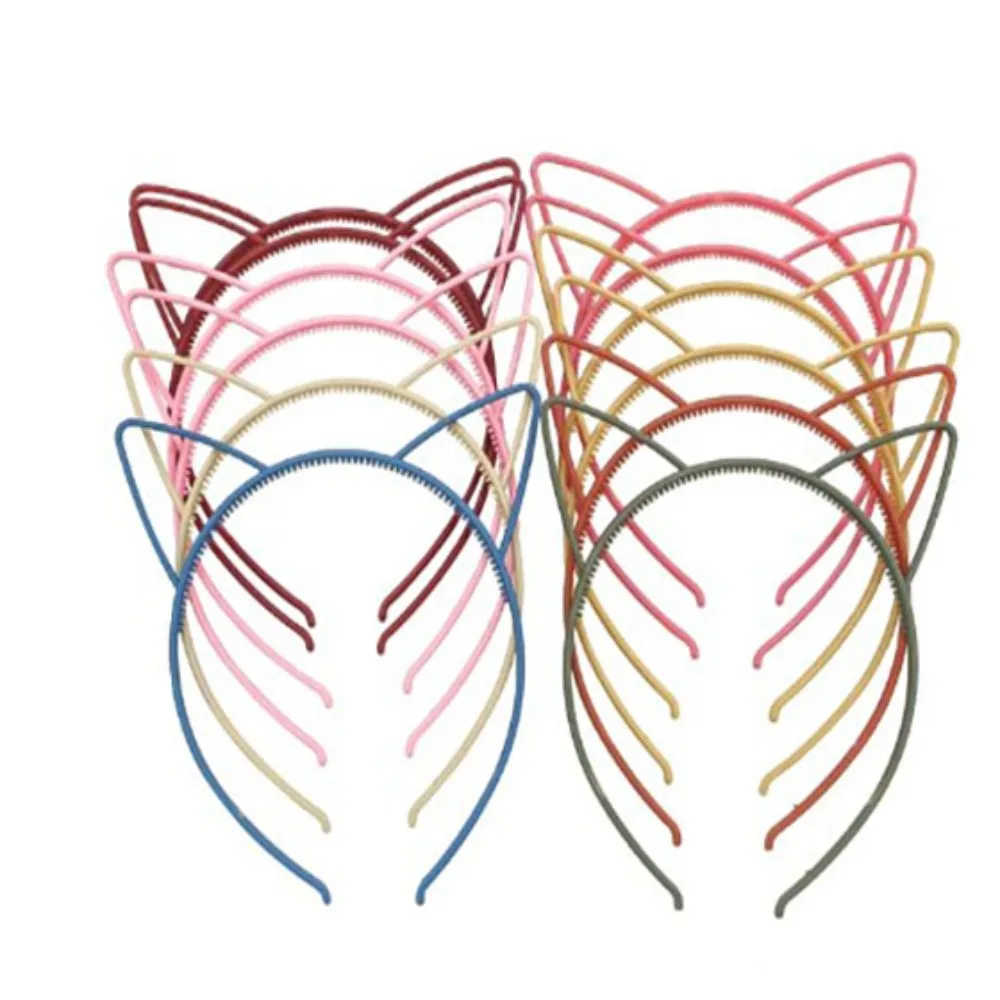 

Practical Headwear Girls Cat Ear Headbands ABS Toothed Matte Cat Ears Headband Cat Ear Party Hair Accessories