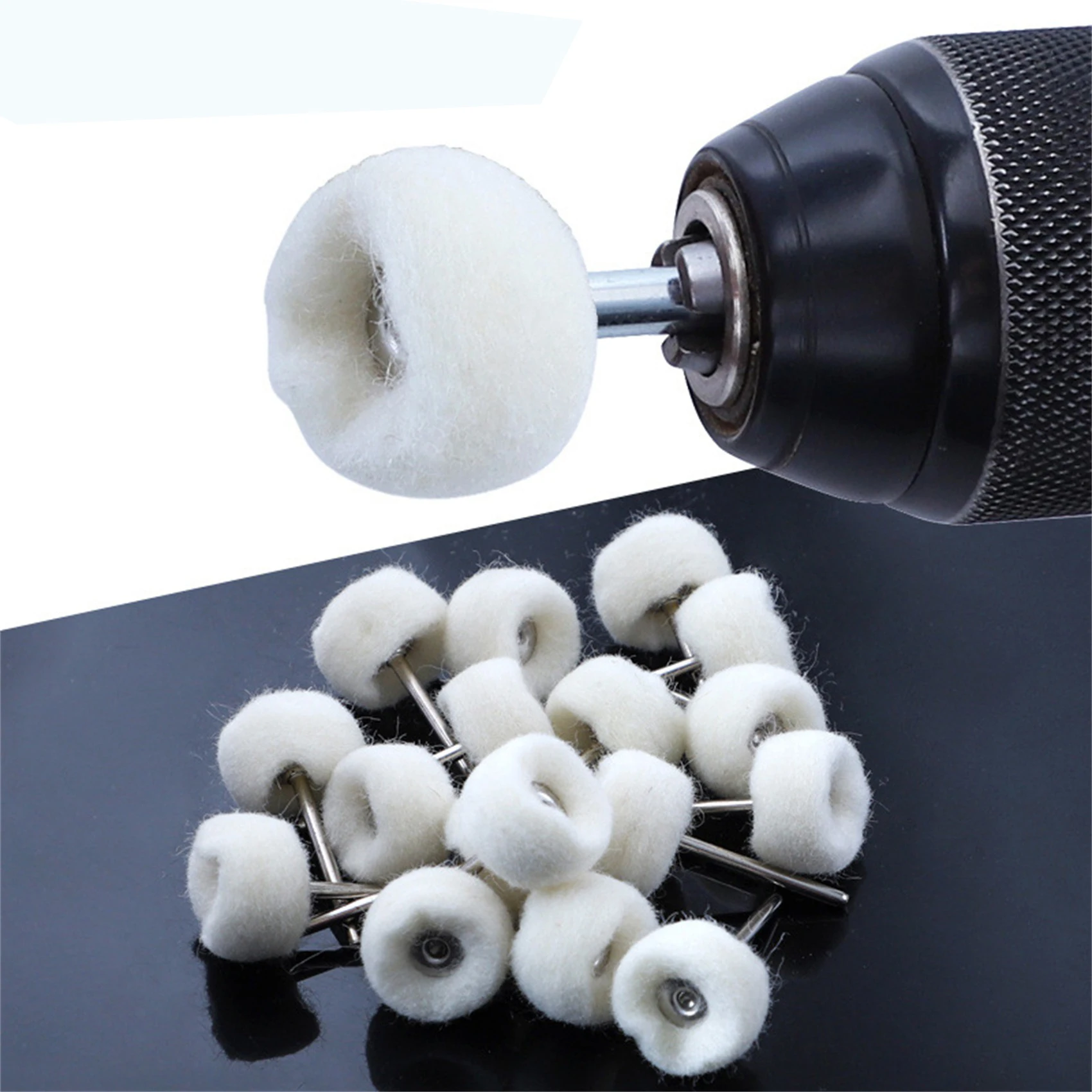 5/10/20pcs Mini grinding sanding head abrasive disc felt 3mm Shank buffing wheels metal Polish Brush Drill Rotary Tool Accessori