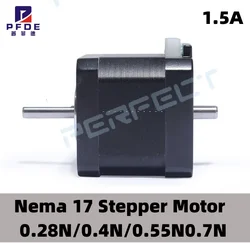 Nema 17 Stepper Motor 0.28N0.4N0.55N0.7N 1.5A 4-lead Electric Equipment 3D Printer CNC Engraving Milling Machine Double Shaft