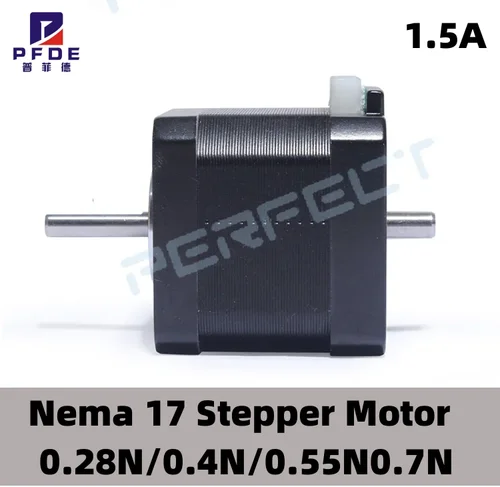 Motor paso a paso Nema 17 0.28N0.4N0.55N0.7N 1.5A equipo eléctrico de 4 conductores impresora 3D fresadora de grabado CNC doble eje