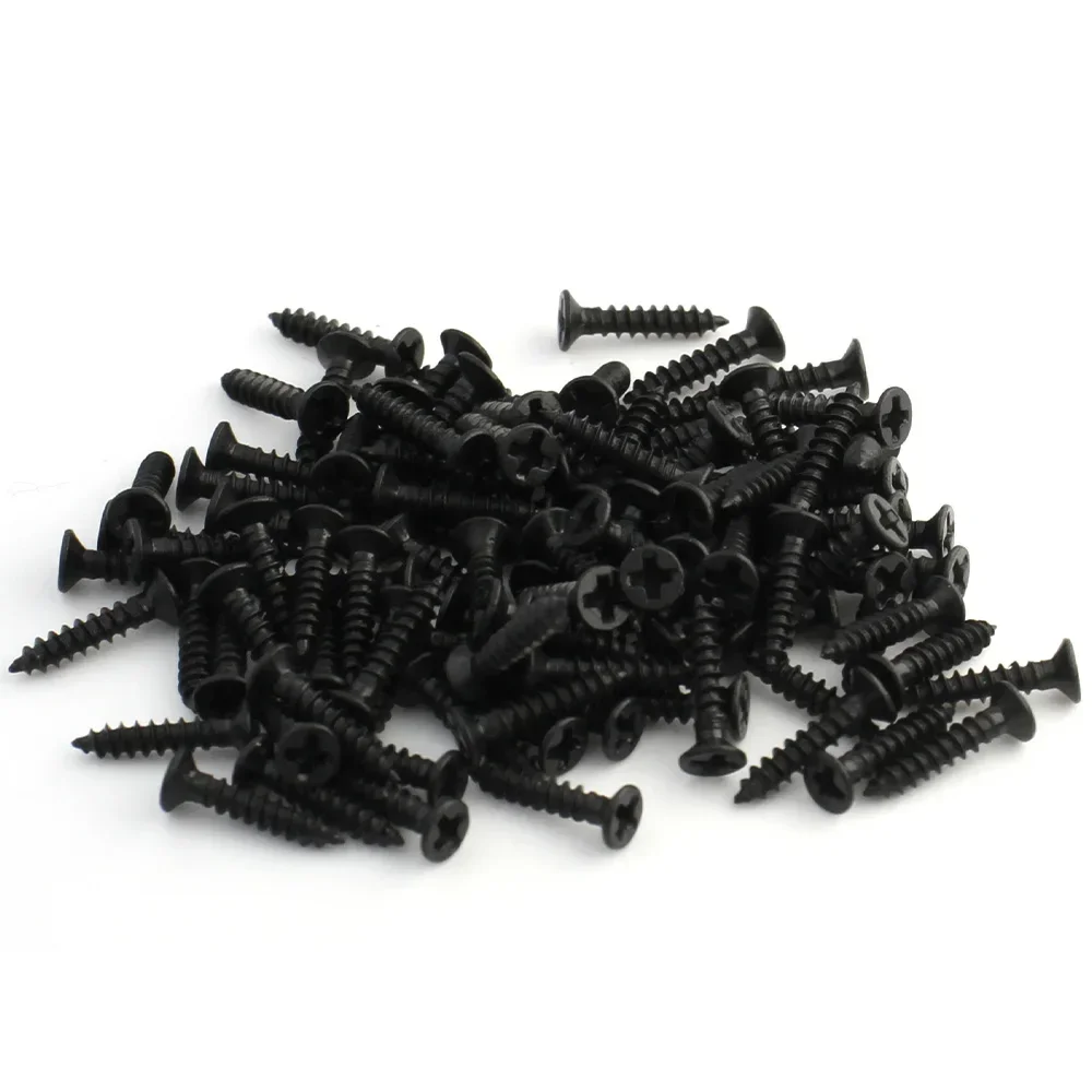 20-500pcs Cross Countersunk Flat Head Self-tapping Screw M1 M1.2  M1.4 M1.7 M2 M2.3 M3 M3.5 M4 M5 Black Carbon Steel Phillips