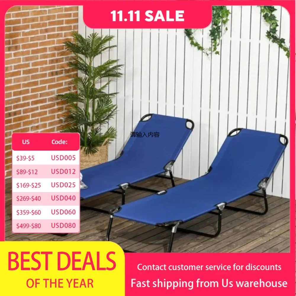 

Fold-out chaise longue / beach chair Breathable oxford fabric dries quickly to keep cool in the summer, foldable design