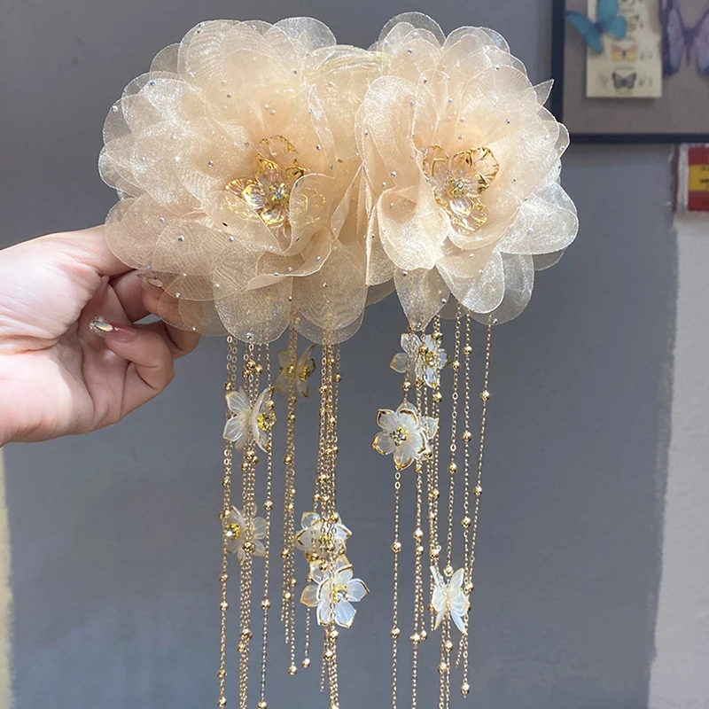 هوا هوا أنيقة زهرة اللوتس مشبك شعر الترتر شرابات مشبك شعر للنساء الفتيات الحلو موضة القرش كليب إكسسوارات الشعر هدايا #2