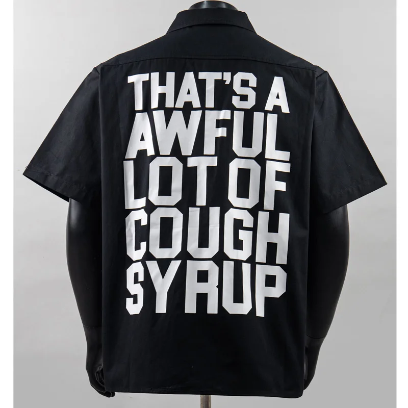 American Style That's A Awful Lot of Cough Syrup Shirts Half Zip High Quality Printed Men's Shirts